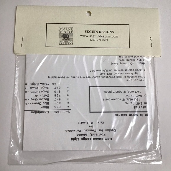 Seguin Designs Counted Cross Stitch PATTERN ONLY Ram Island Ledge Lighthouse ME - Picture 3 of 4